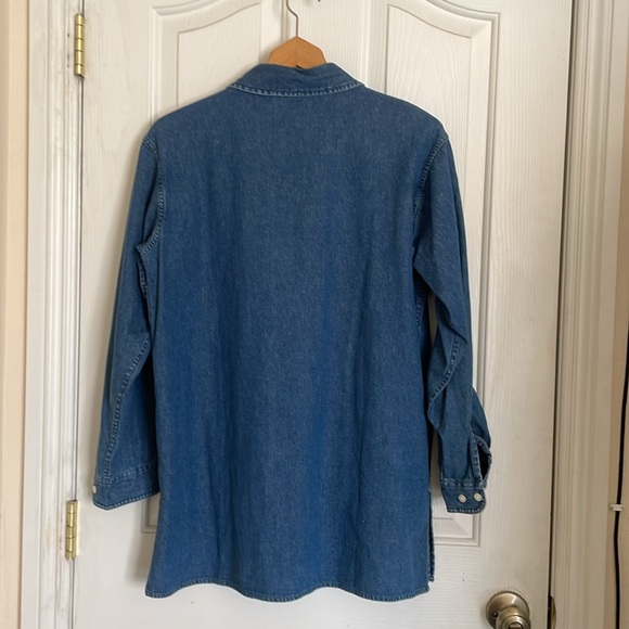 Vintage Tweety Bird Looney Tunes Cartoon Embroidered Denim Shirt Size S - Picture 4 of 11